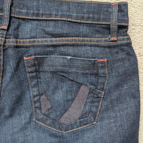 EUC James Jeans Petite Dry Aged Denim Women's 29 x 27.5 Bootcut Blue J pockets - Picture 8 of 14